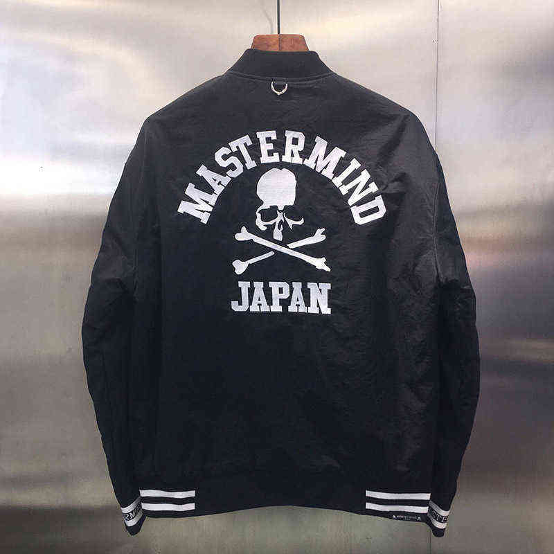 

Men's Jackets Winter Mastermind Japan Button Women Embroidery Skulls Stand Collar Thick Coats T191024 OZ6Z, Black