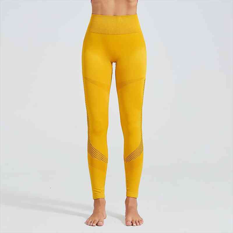 

fitness black hollow women leggings mesh patchwork splicing slim breathable dry quick sports pants for 6059