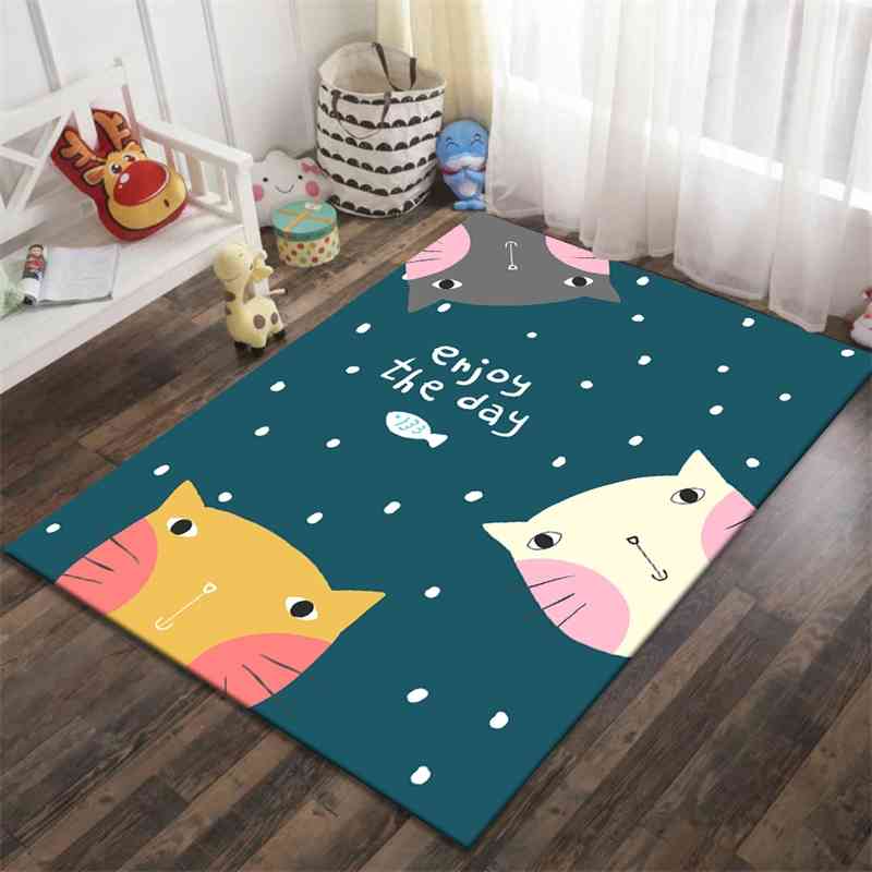 

Crystal velvet 3D printing cartoon carpet for children's bedroom, Cartoon-1