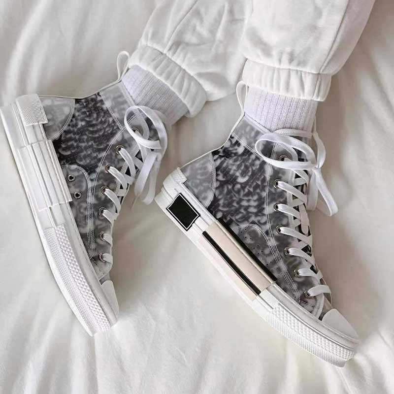 

Oblique Canvas High-top designer shoes Grey men top quality real leather trendy women beautiful fashion sneakers, As pic