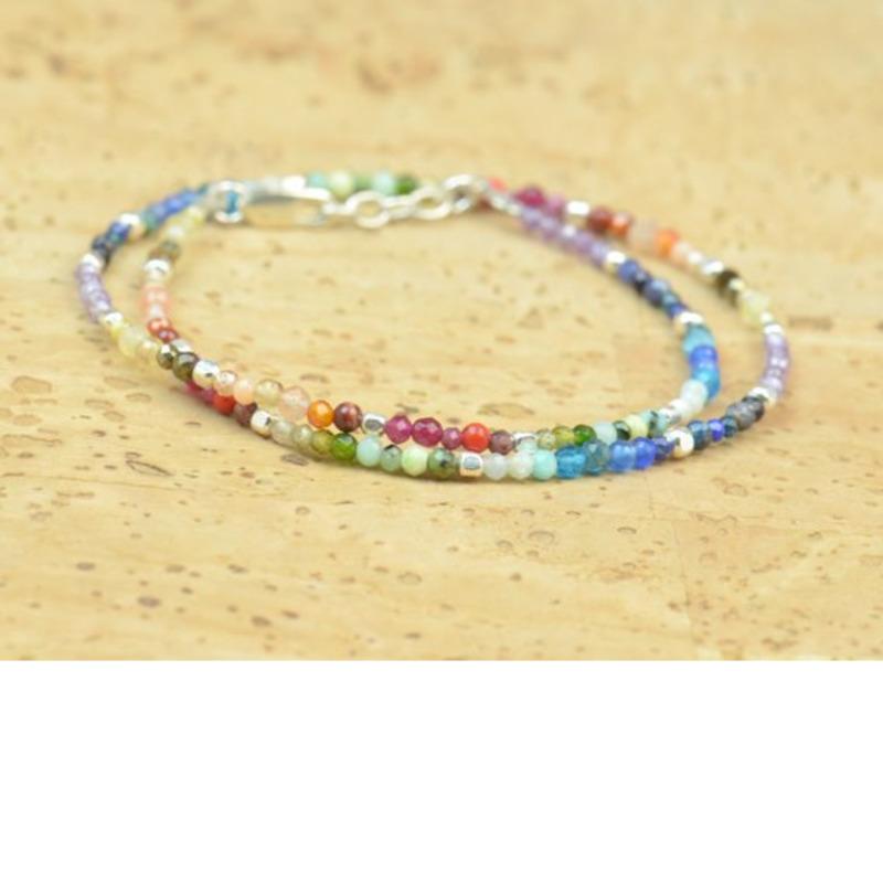 

Beaded, Strands Seven Chakra Double 7 Beads Friendship Handmade Color String Charms Bracelets For Women