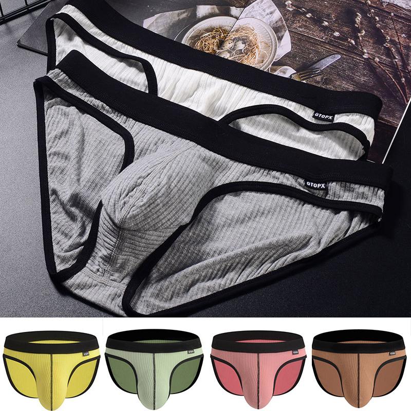 

Underpants 2021 Brand Sexy Men's Underwear Calzoncillos Hombre Slip Male Modal Panties Ropa Interior Man U Convex Underpant, Black;white
