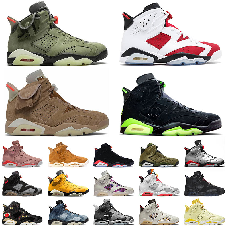 

Retro Basketball Shoes Jumpman 6 6s Mens Womens 2021 Carmine British Khaki VI Pink Singles Day Cactus Jack Floral Smoke Grey Hare Sports Sneakers Men Women Trainers, C5