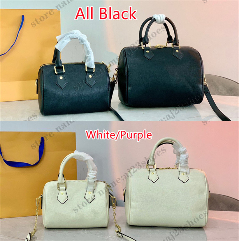 

Speedy BandoulièRe 25 Black/Beige Compact Double Zip Padlock Monograms Top Handles Embossed Grained Cowhide Leather Adjustable Shoulder Strap Express Bag, 05