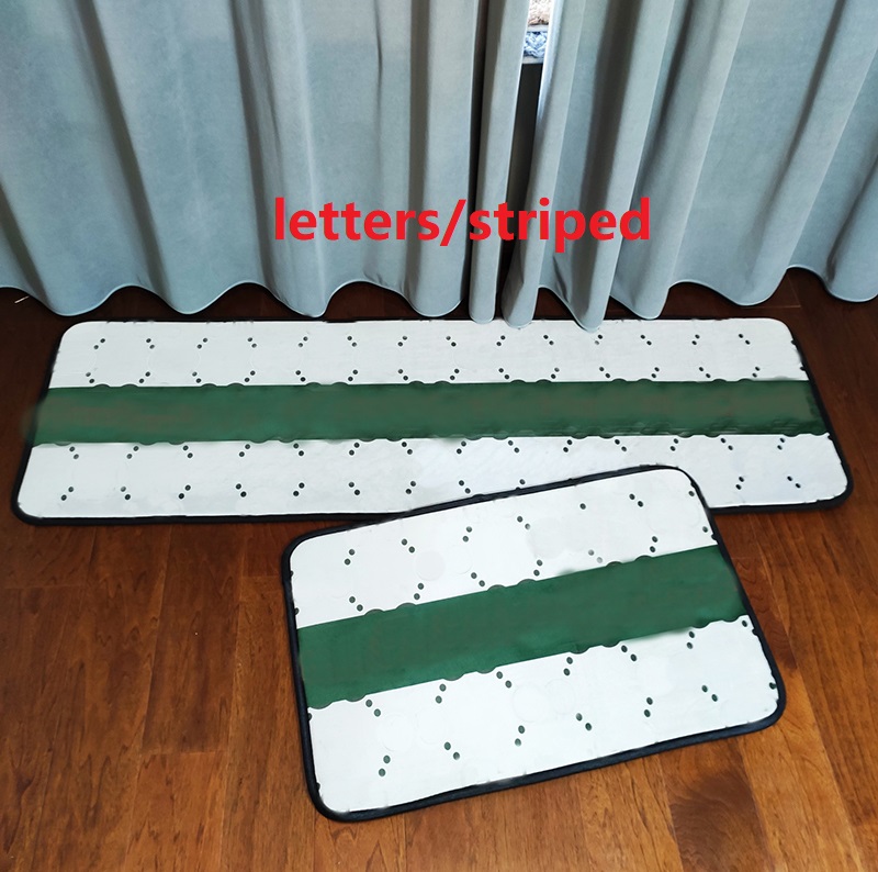 

Vintage Letters Carpets Multifunction Rectangle Washable Cotton Lint Floor Mats Bathroom Bedroom Kitchen Balcony Rugs Mixed 100 Carpet, More logo