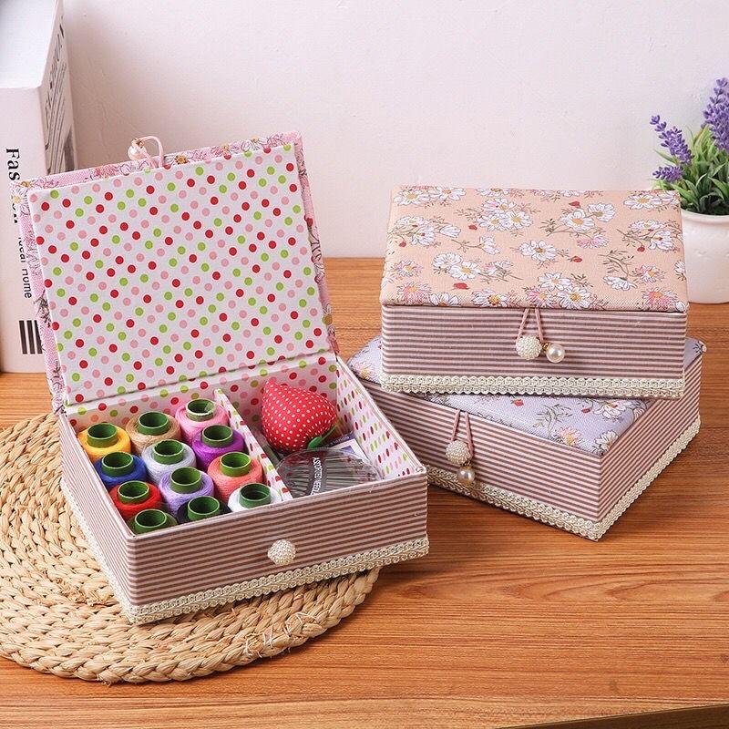 

Sewing Notions & Tools Multifunction Cloth Box Kit Needle Tape Scissor Threads Wedding Gifts Home Travelling Household Accessor