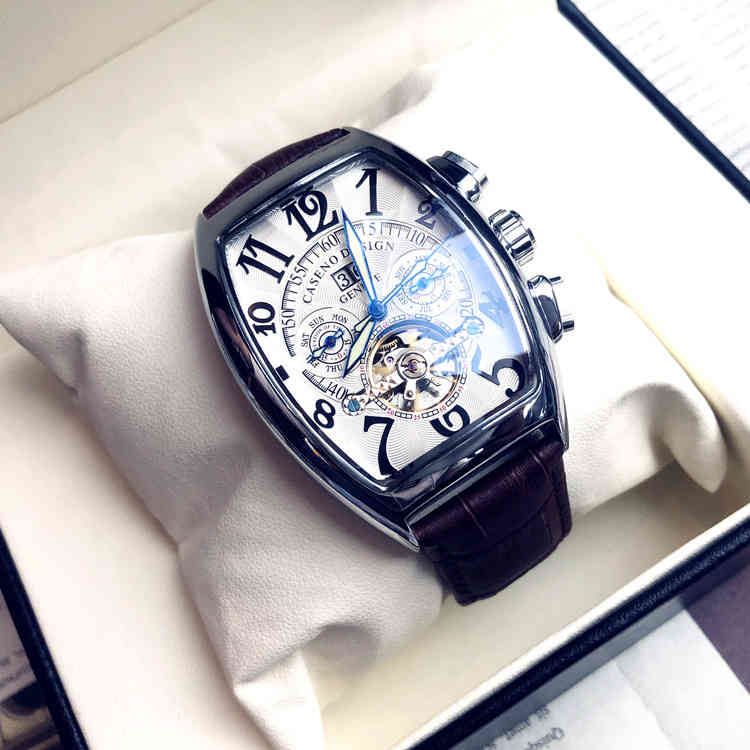 

Muller- Brand Luxury Men's Watches Tourbillon Automatic&quartz 3bar Waterproof Watch Men For-franck Mechanical Wristwatch, Auto all black