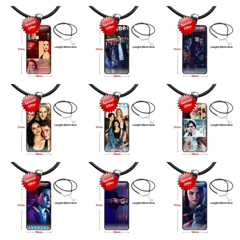 

Pendant Necklaces Tv Riverdale I'd Rather Be At 's Novelty Shell Necklace Fashion Long Chain With Rectangle Jewelry Cusised For Women, Silver