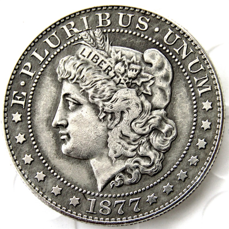

US 1877 Morgan half dollar SILVER PLATED Craft copy coins Factory Price nice home Accessories