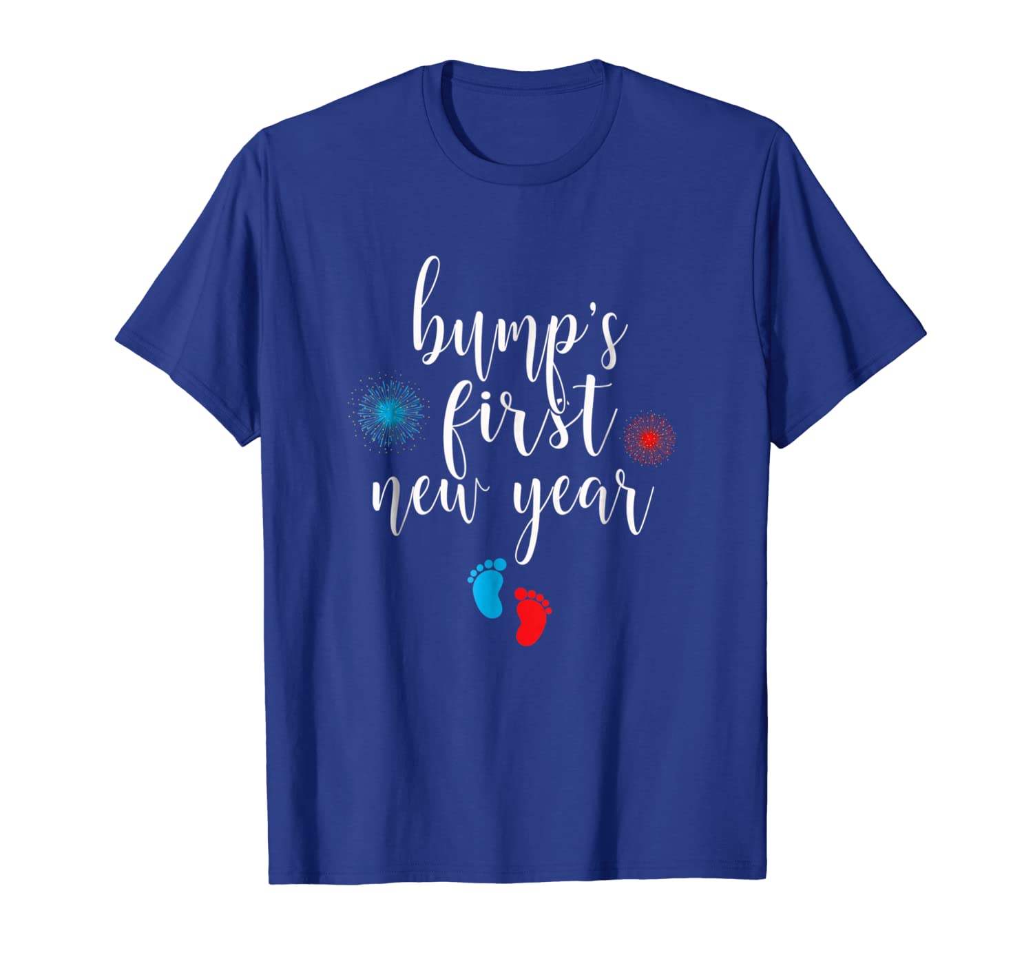 

Bump's First New Year Funny T-Shirt, White;black