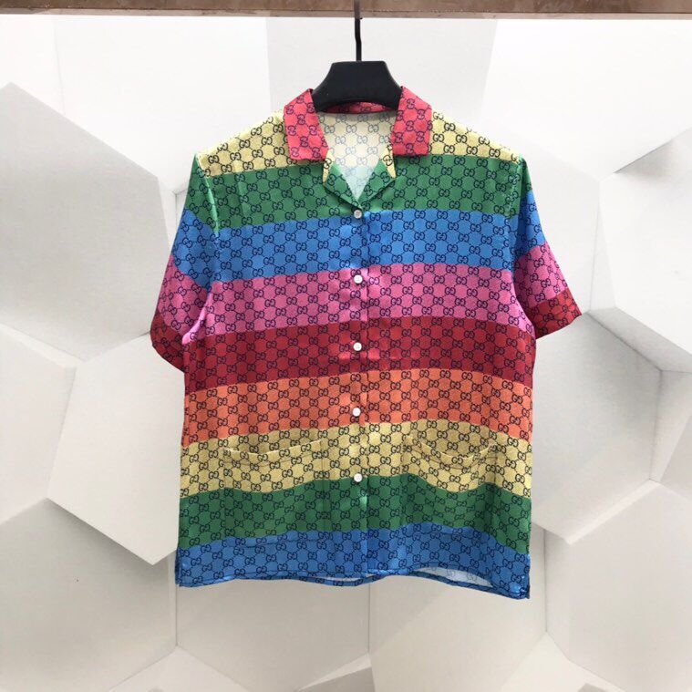 

2021 Spring/Summer Fashion Trend Lapel Shirt Unisex Top Clothes Woven Fabric Women's Men's Casual T-shirt Size: s-m-l-xl Color: Pi