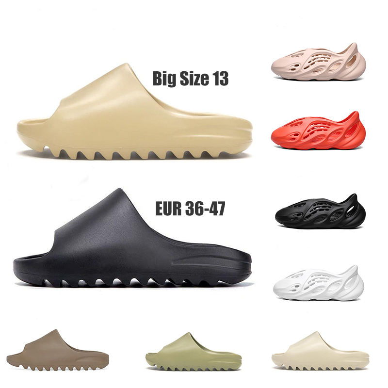 

2021 Fashion Foam Runner Sandal Slipper Black White Bone Resin Desert Sand Men Women Top Sell Slides Sandals Shoes, Box