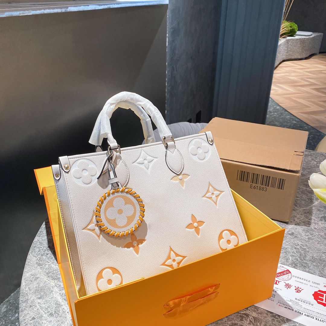

fold gift box 3D relief Onthego Totes cowhide Shoulder Shopping Bags Designers Purses Wallet Women Fashion Crossbody Messenger Bag Lady Luxu