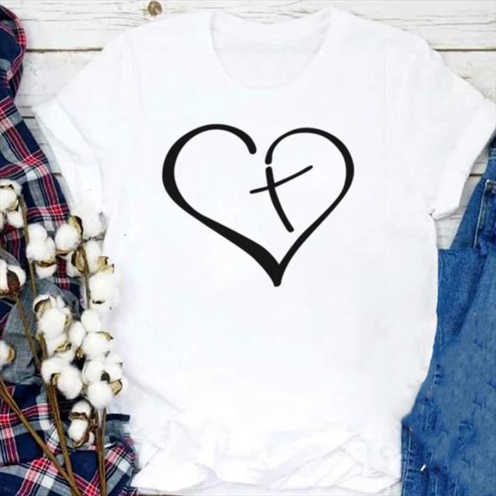 

love of heart jesus graphic mens t shirts short sleeve men summer tumblr tee for lady yong girl hipster, White;black