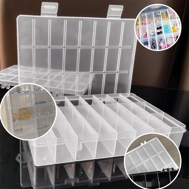 

Sewing Notions & Tools Practical 24 Grids Compartment Plastic Storage Box Jewelry Earring Bead Screw Holder Case Display Organizer Container