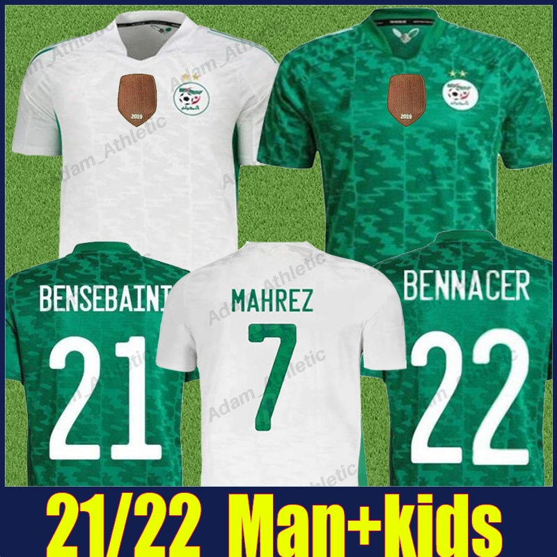 

Algeria soccer jerseys national team uniforms 2021 2022 man kids kit BENSEBAINI BENNACER MAHREZ football jersey ATAL BRAHIMI BENRAHMA Maillot de algerien 21/22 top, 2020 home kids