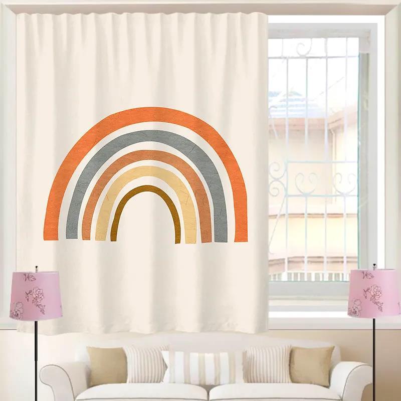 

Curtain & Drapes Modern Small Window Curtains Self-adhesive Installation High Quality Bedroom Living Room Decoration