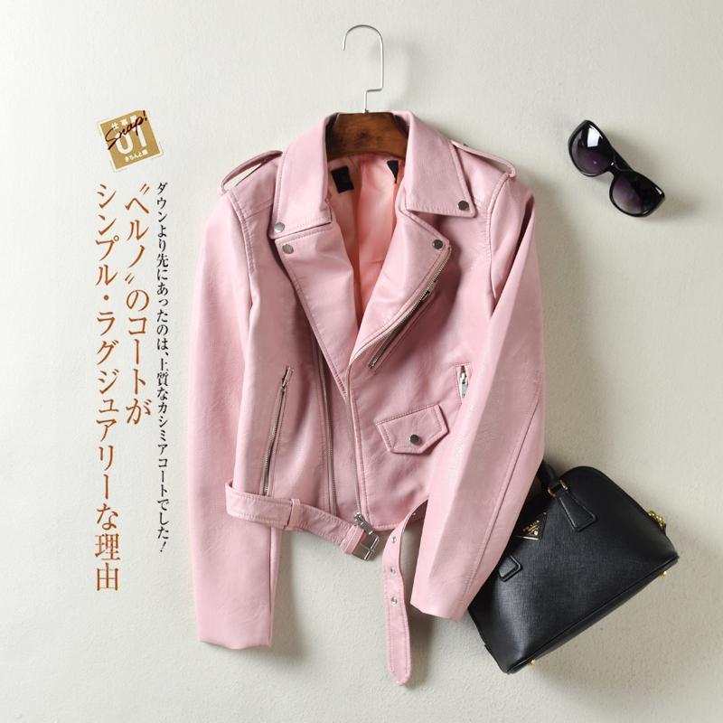 

Women' Leather & Faux Clothing Women Black Jacket Biker Spring Autumn Casacos Feminino SW0120 Pph505