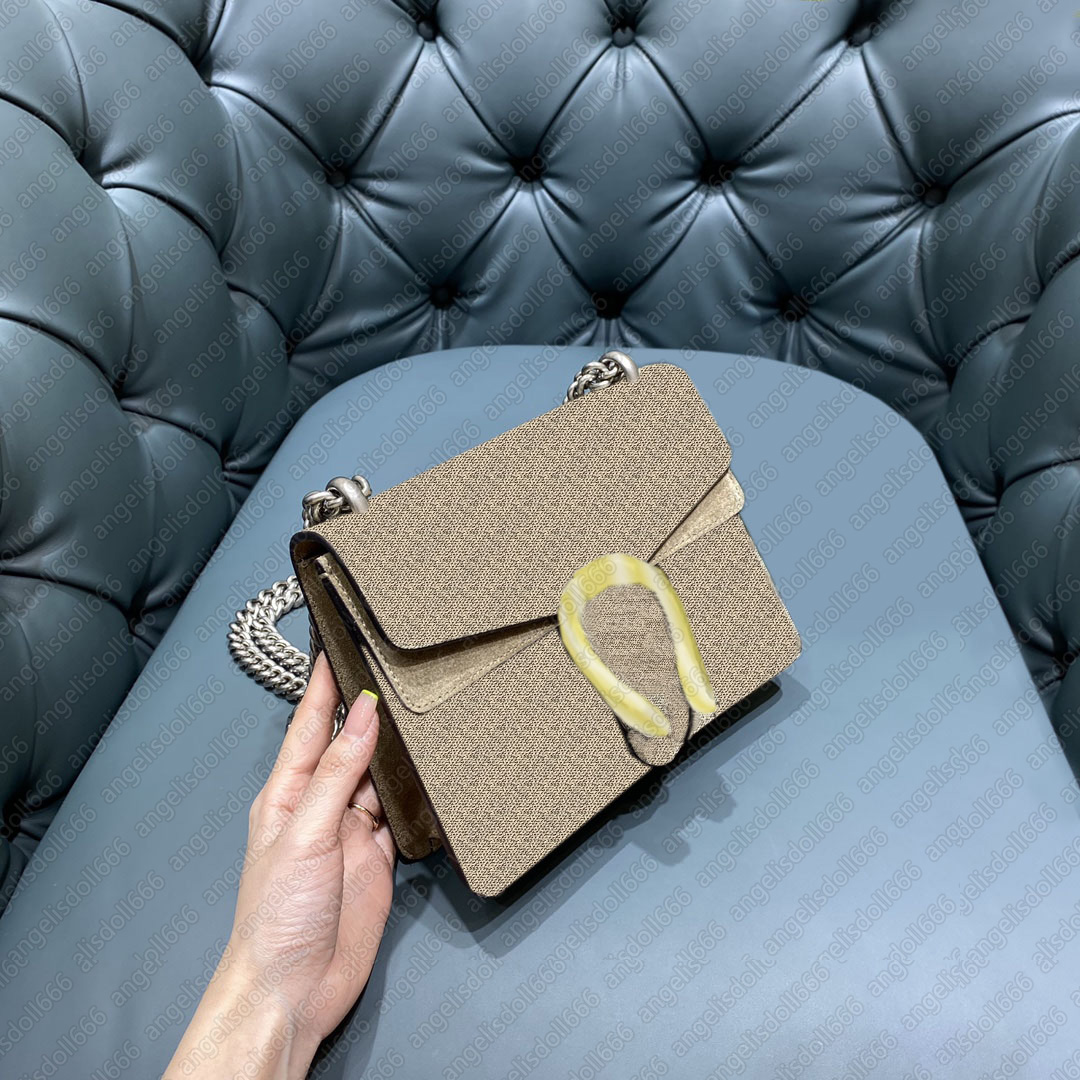 

Top quality women small purses dions chain shoulder bag tiger head closure letters print canvas genuine leather sued vintage crossbody bags with Date Code Box, Contact us for others