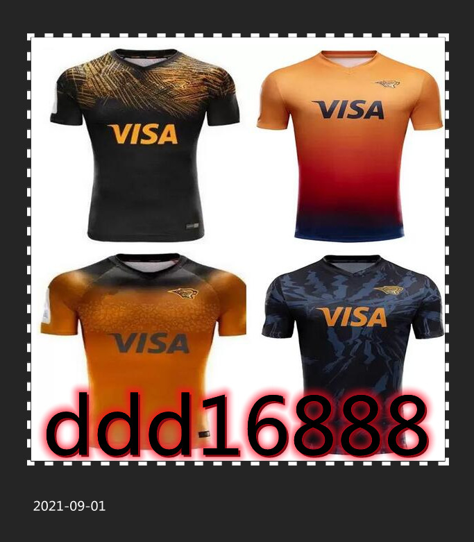 

19 20 21 Top JAGUARES Home away rugby Jerseys League shirt jaguars leopard size S-3XL, Black;gray