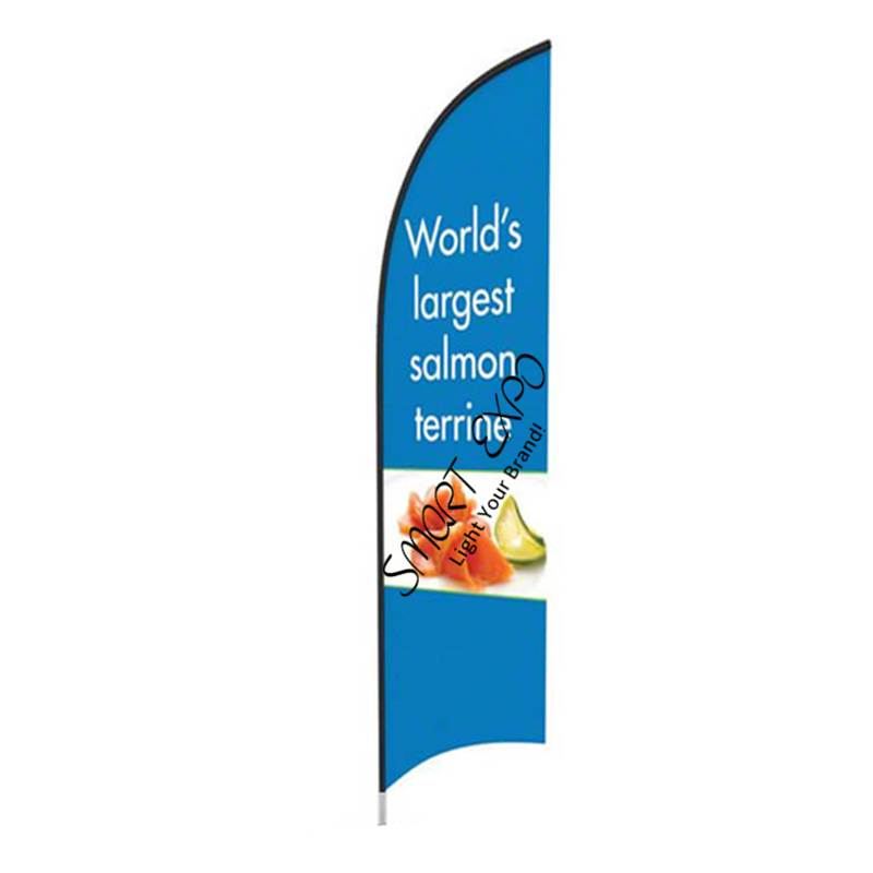3.5m Outdoor Advertising Banner Display Promotion Flag Showcase with Aluminum Tubes Double Polyester Printing-image-530521199