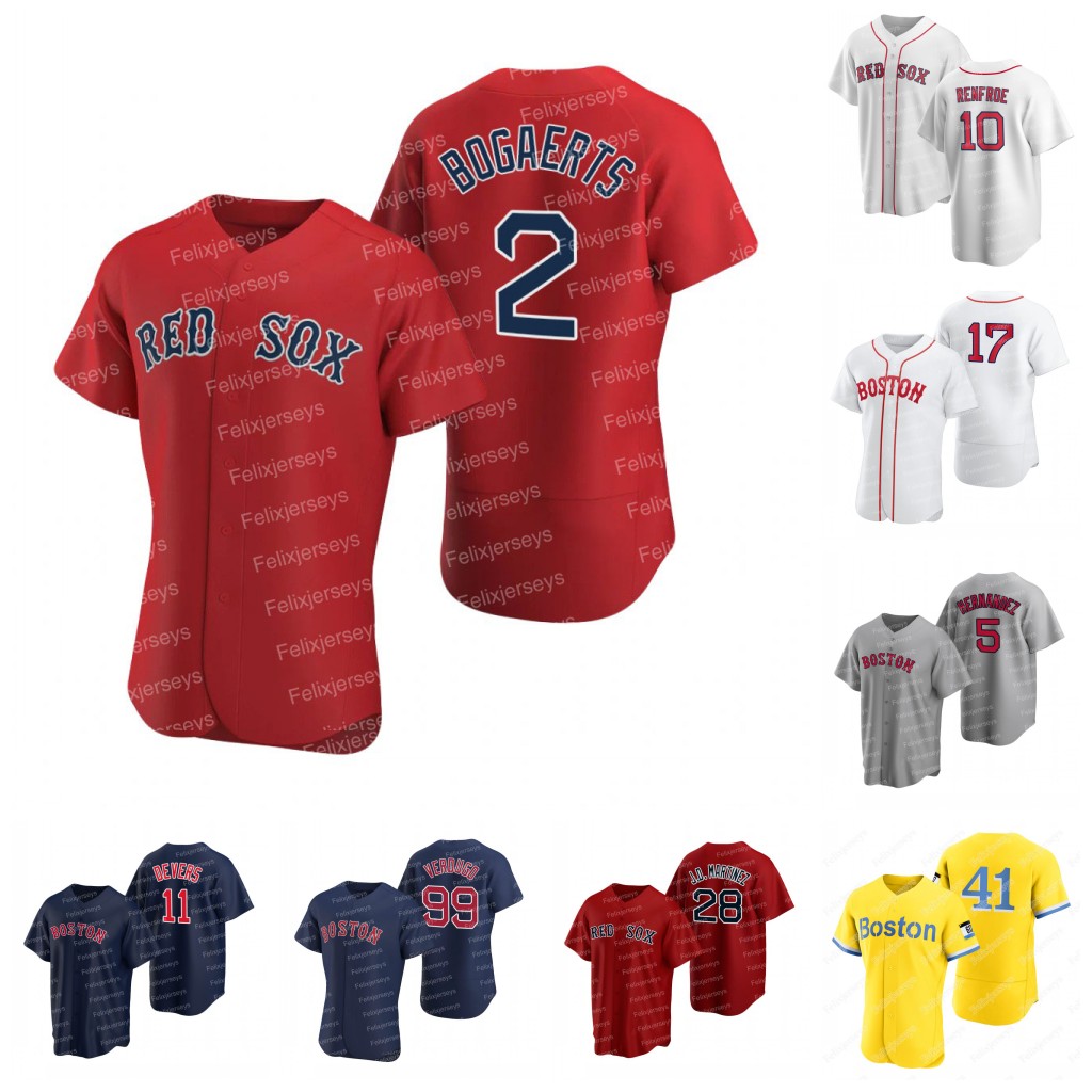 

Boston Custom Xander Bogaerts Red Sox Jersey Rafael Devers J.D. Martinez Alex Verdugo Hunter Renfroe Enrique Hernandez Matt Barnes Nathan Eo, Blue;black