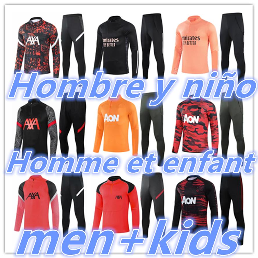 

kids + Men adult 20 21 football training tracksuit soccer tracksuits suit 2021 2022 chandal jacket jogging kit, Black;yellow