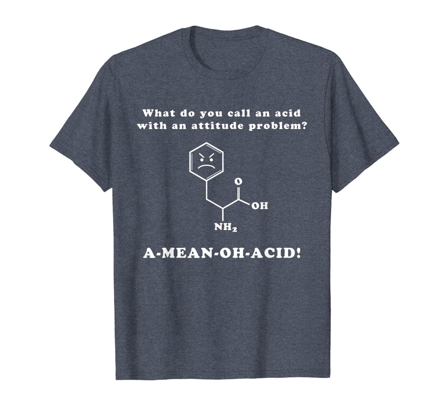

funny chemistry teacher shirt - a mean oh acid, White;black