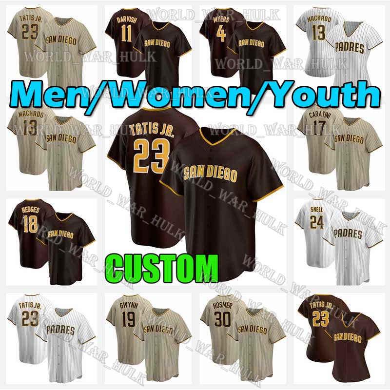 

23 Fernando Tatis Jr. Padres Jersey San 13 Manny Machado 21 Luis Campusano Diego Custom 28 Pham 9 Jake Cronenworth 10 Jurickson Profar, Blue;black