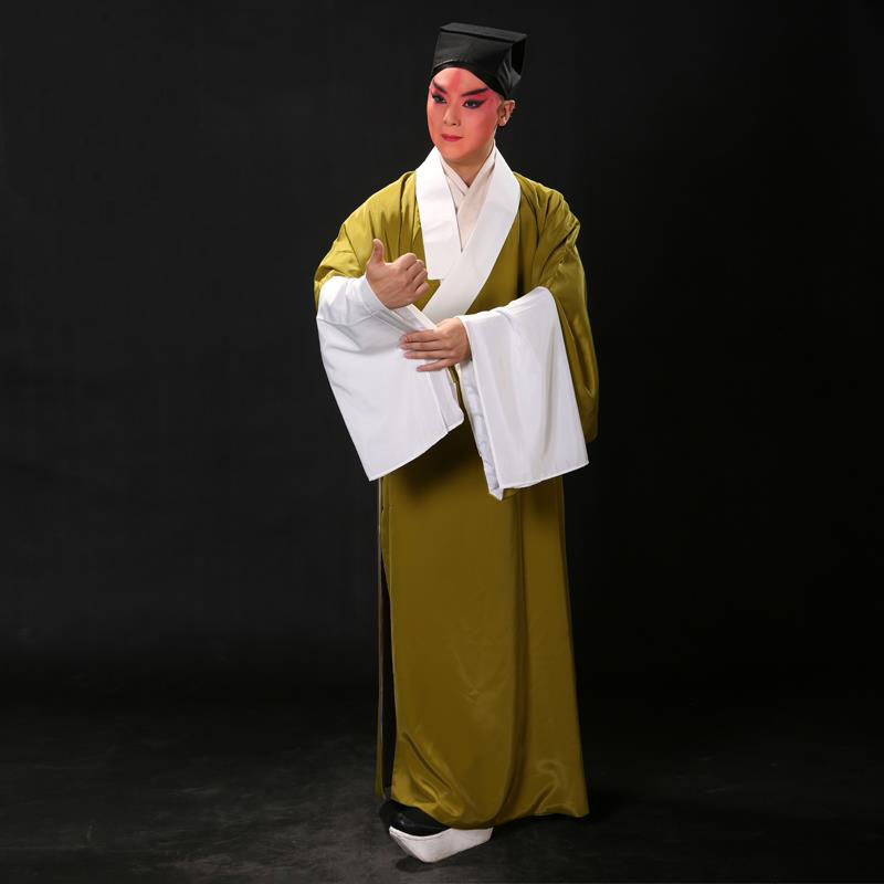 

Hanfu men Chinese Style Ancient Traditional opera Clothes Folk Dance Costumes Peking stage wear Novelty Male Cosplay robe, White