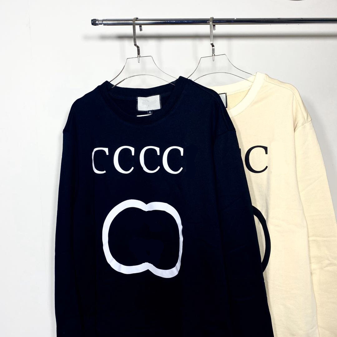 

women sweaters fashion casual designer sweater 380 grams of pure cotton terry fabric Pure color high-quality material Round neck sweatshirt, White;black