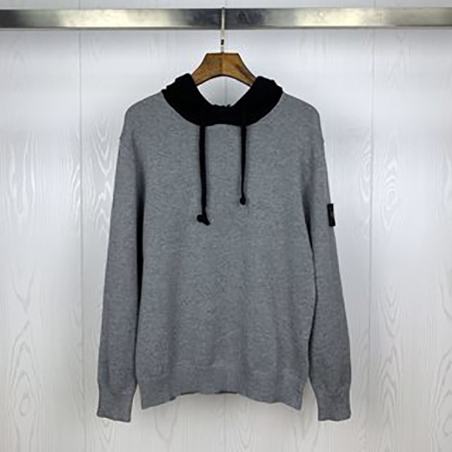 

topstoney hoodies jumper 2020FW konng gonng Spring and autumn men's ne fashion brand high quality Crew neck sweater Pure cotton wool loop, Black