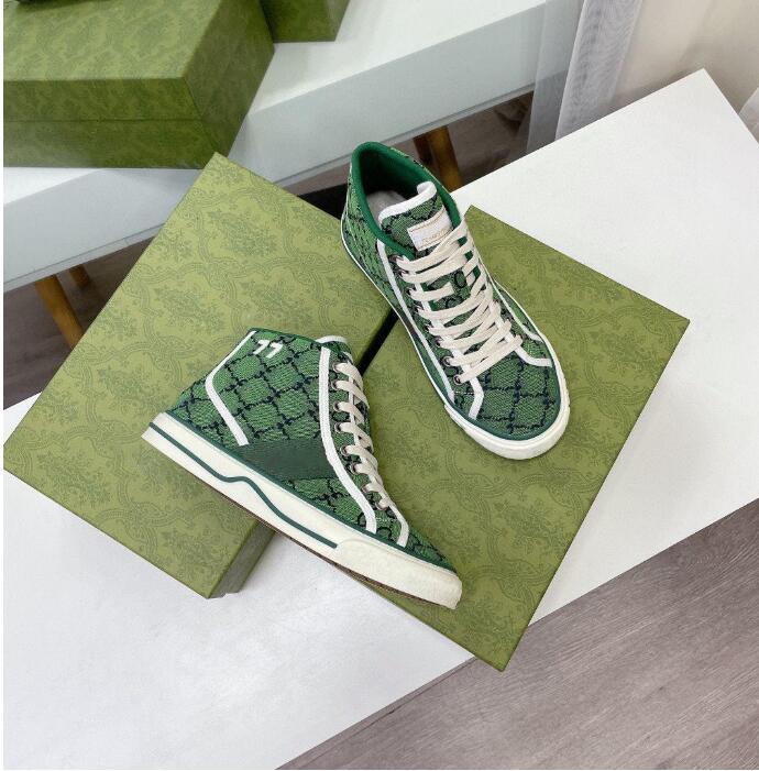 

Luxurys Shoe 1977 sneaker Designers Tennis canvas Beige Blue washed jacquard denim Women Shoes Ace Rubber sole Embroidered Vintage casual Sneakers size35-47, Color 8