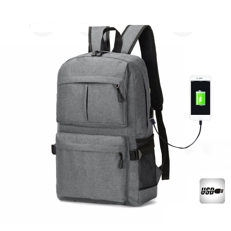 

Backpack Business Smart Fashion School Casual Laptop Travel Bag, Gray