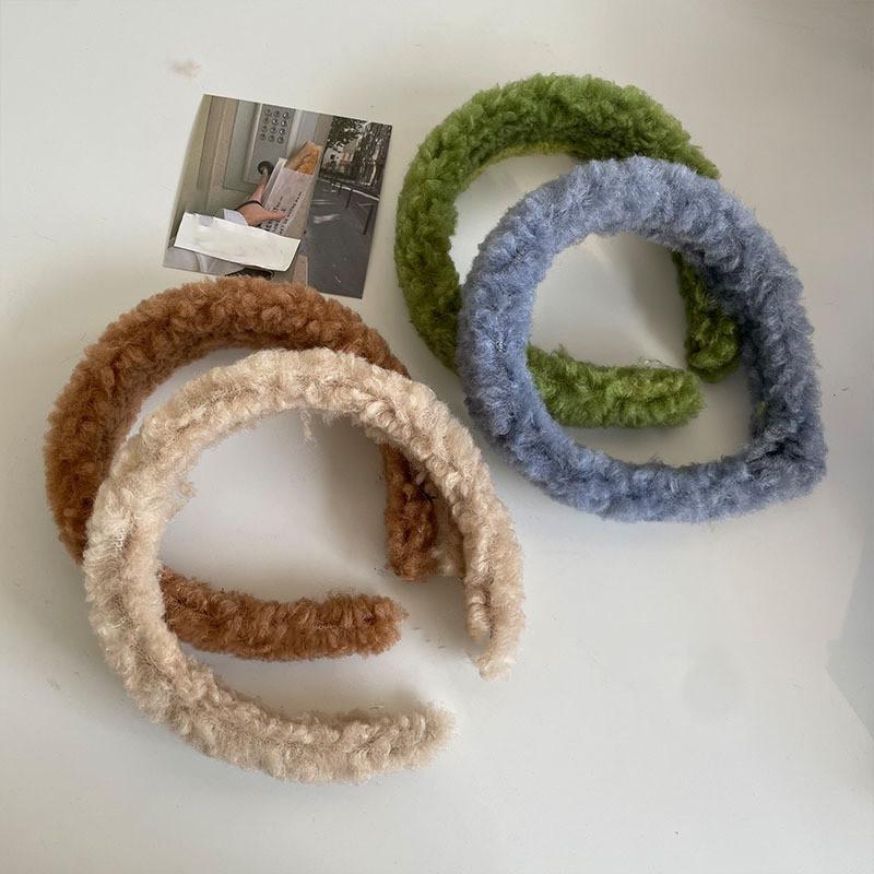 

Hair Clips & Barrettes Fashion Women Girls Bands Autumn Winter Style Fluffy Headbands Vintage Temperament HairBands Accessories, Golden;silver