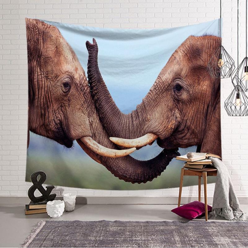 

Tapestries Animal Elephant Tapestry Wall Hanging Sandy Beach Picnic Throw Rug Blanket Camping Tent Travel Sleeping Pad