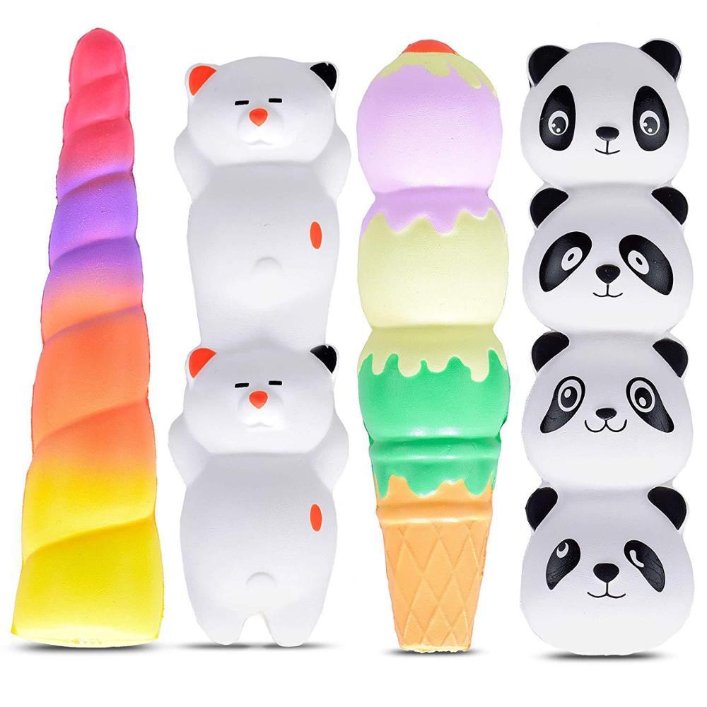 

Kawaii Cat Unicorn Pen Cap Squishy Slow Rising Pencil Holder Soft Squeeze Toy Stress Relief Xmas Gift antistressToy for Children X0320