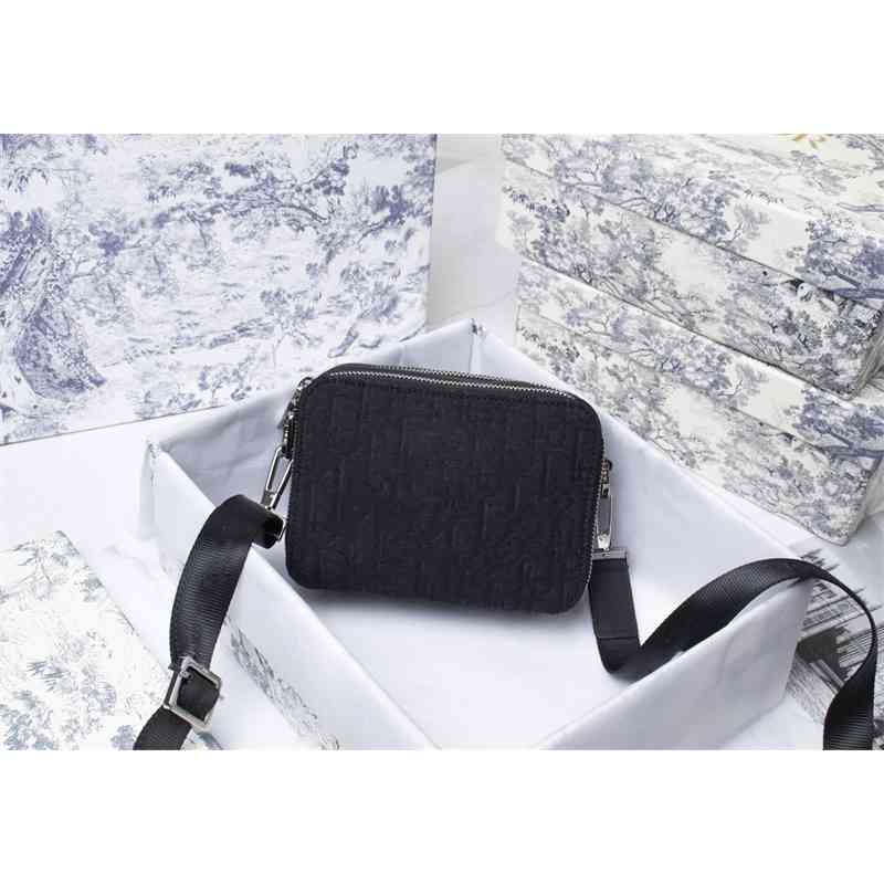

Dimeo camera women's Fashion Shoulder tide brand new canvas men's Messenger Bag Backpack printed bag, Black