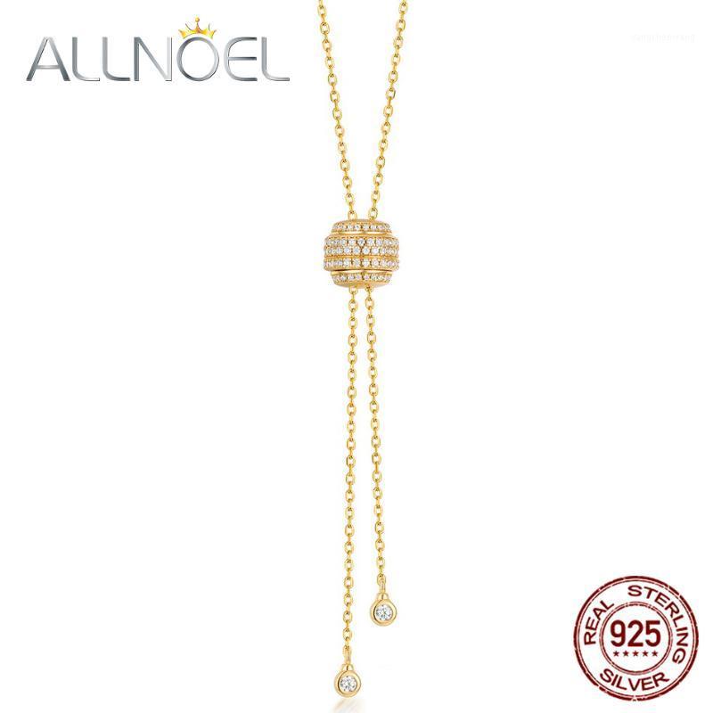 

Chains ANLLNOEL Solid 925 Sterling Sliver Necklace For Women 5A Zircon Asymmetric Real Gold Plated Anniversary Wedding Fine Jewelry