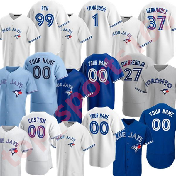 

Custom 27 Vladimir Guerrero Jr. Toronto Jersey Blue 2021 Jays George Bell Joe Carter Roberto Alomar Justin Smoak Morris Martin Donaldson Bas, Blue;black