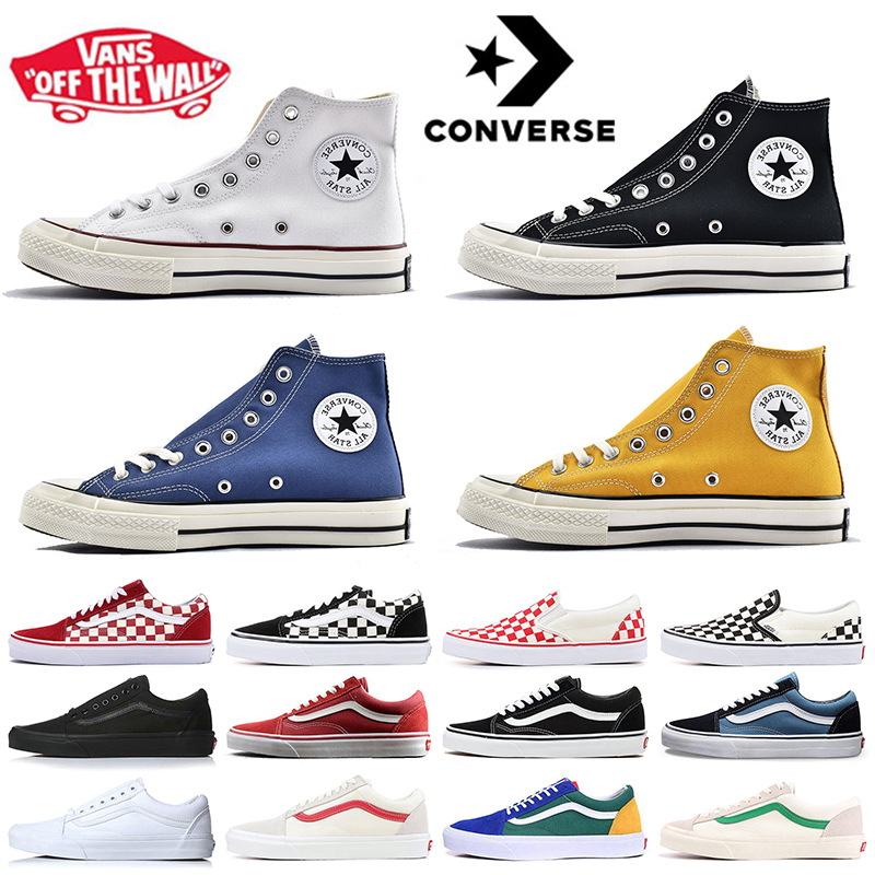 

Top Quality Women Mens Casual Canvas Shoes Converse Chuck Taylor All Star 1970s Vans Old Skool OG Classic Slip-on OFF The Wall White Black Skateboard Trainers Sneakers, B21