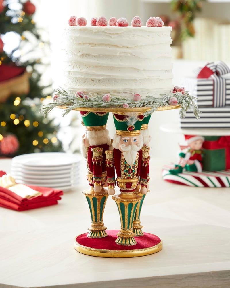 

Other Festive & Party Supplies Christmas Nutcracker Cake Stand Decoration Dessert Table Fruit Plate Gift