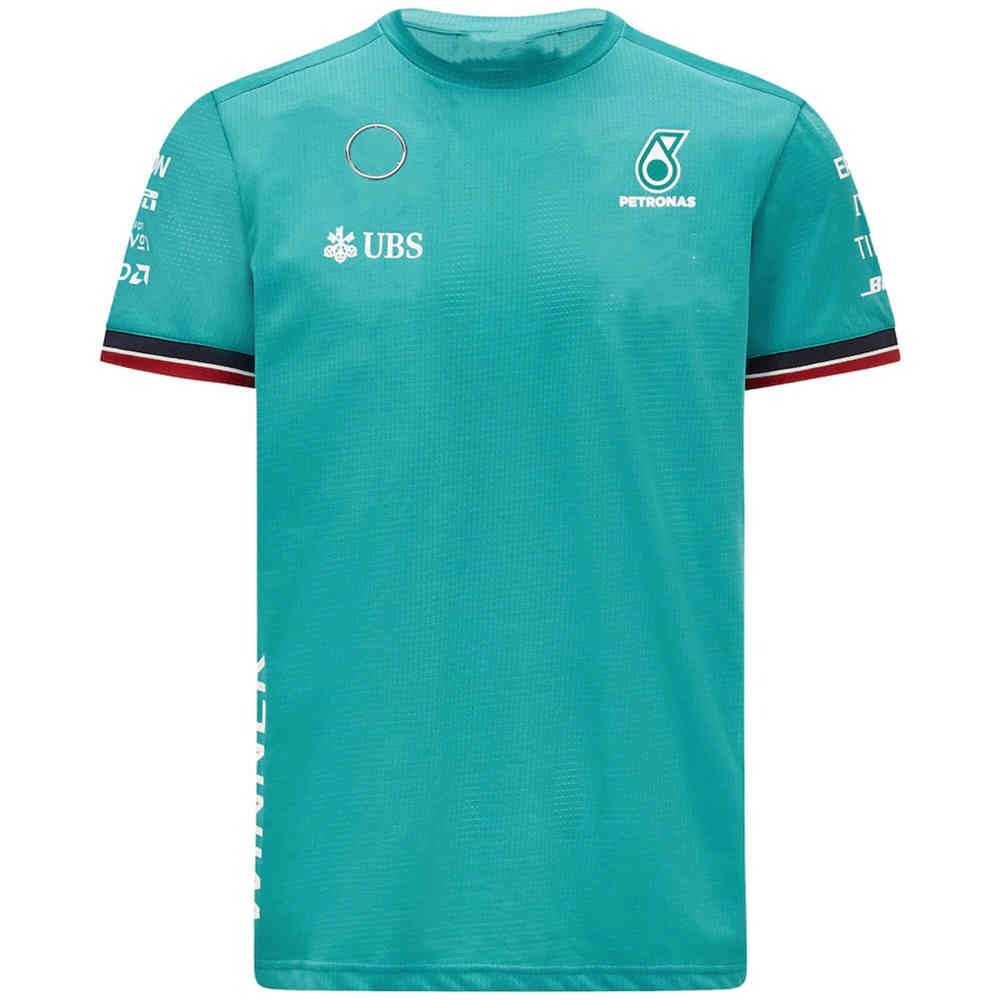 

Locomotive Moto Racing T-shirt Lewis Hamilton F1 Team Suit Short Sleeve Petronas Men and Women Fan, White;black