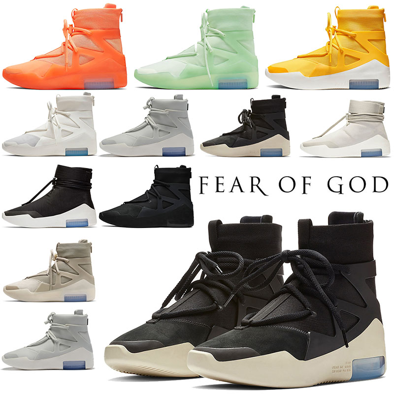 

Top Quality Fear of God X 1 Trainers Mens Basketball Shoes Triple Black String The Question Amarillo Orange Pulse Frosted Spruce Grey Sail Sports Sneakers Size 40-46, #1 40-46