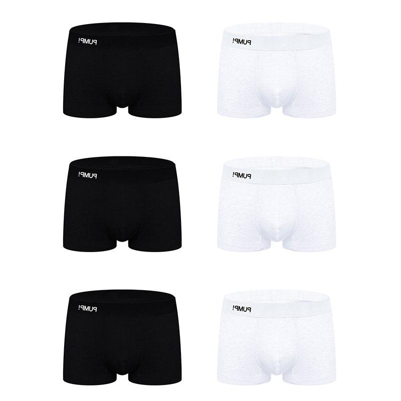 

6Pcs Trunks Cotton LOGO Soft Sexy Men Underwear Boxer Shorts Fashion Long Mens Boxershorts Underware Boxers Bikini 2021 Underpants, (6)qm-boxer1