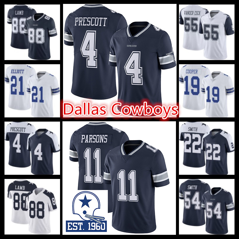 

11 Micah Parsons Jerseys 4 Dak Prescott 88 CeeDee Lamb 21 Ezekiel Elliott Men 19 Amari Cooper 55 Leighton Vander Esch 54 Jaylon Smith Micah Parsons 37 Donovan Wilson, Men jersey