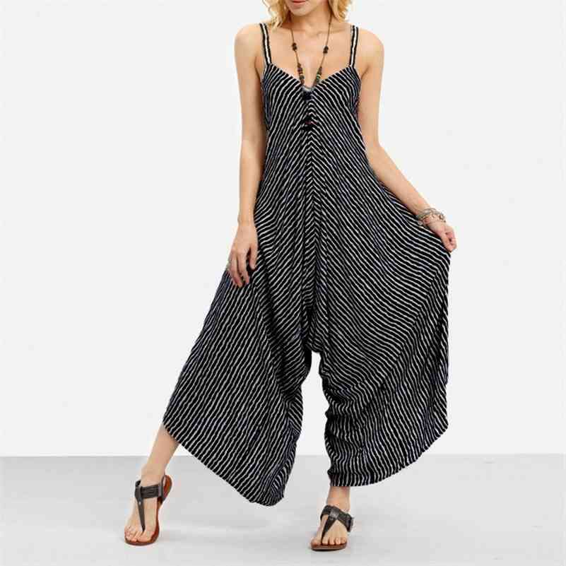

Womens Oversized Sexy Strapless Casual Loose Striped Beach Wear Backles 210518, Beige