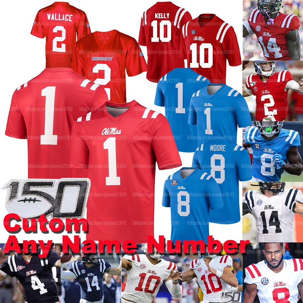 

Custom Men Women Youth Ole Miss Rebels Football Jersey Matt Corral Elijah Moore Jerrion Ealy Kenny Yeboah Dontario Drummond Keidron Smith John Rhys Plumlee Mingo, As shown