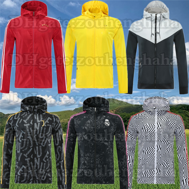 

Inter full zipper windbreaker Soccer jersey 2021 Bayern long sleeve jacket coat winter Dortmund sports football hoodie Survetement tracksuit training, Black;yellow