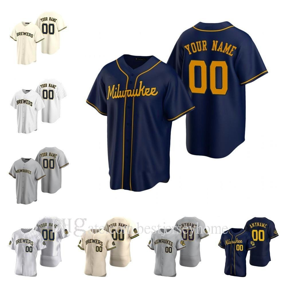 

2021 22 Christian Yelich Brewers Jersey 19 Robin Yount 53 Brandon Woodruff 12 Justin Smoak 7 Eric Sogard Keston Hiura Lorenzo Custom Jerseys, Color 5
